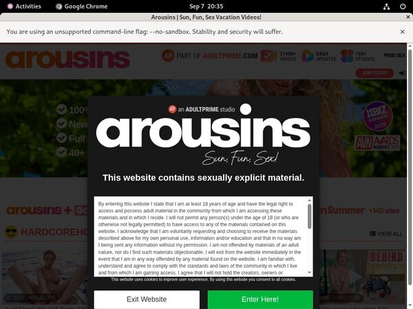 $1 Arousins.com Trial Membership