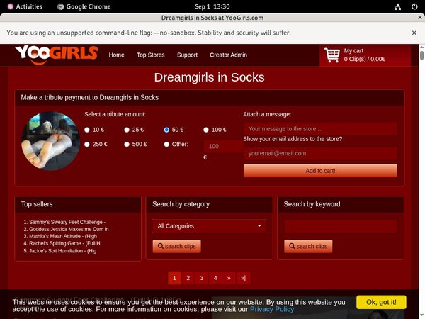 DreamgirlsInSocks With Paypal