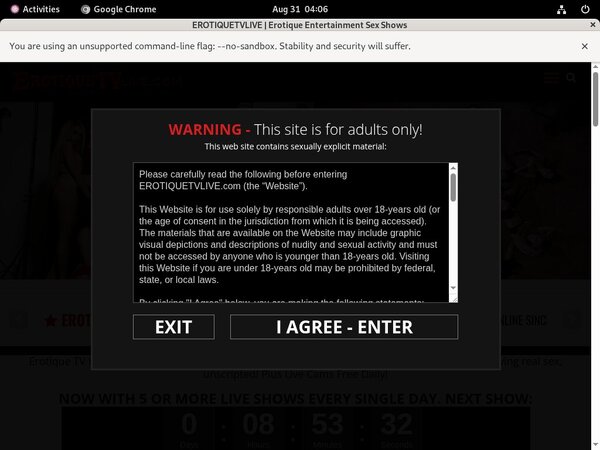 Free Erotique TV Username And Password Free Erotique TV Username And Password