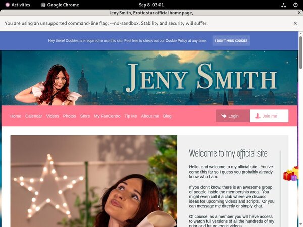 Jenysmith.net Sing Up