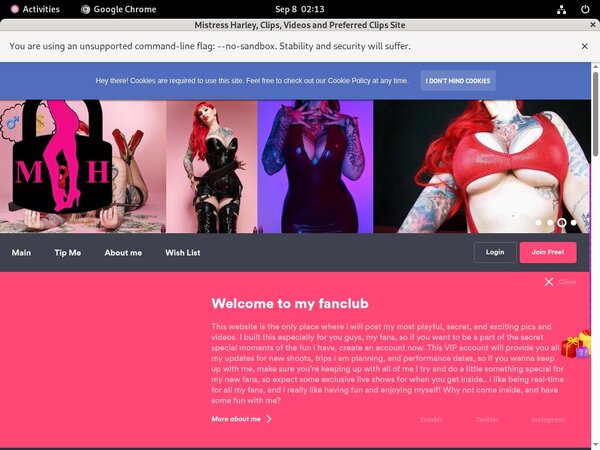 Mistress Harley Official Site
