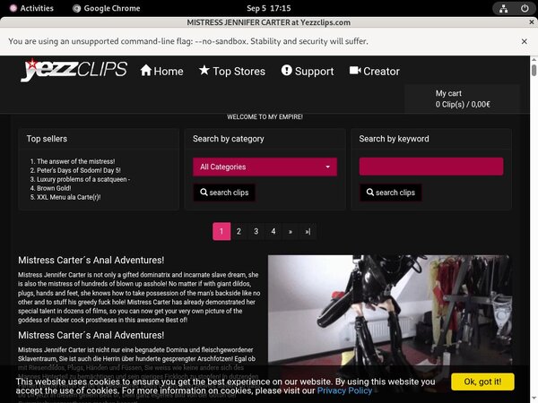 Mistress Jennifer Carter Password Bugmenot