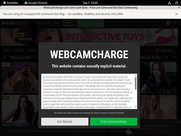 Free Webcamcharge Membership Discount